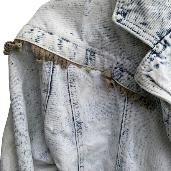 Vintage Acid Wash Blue Jean Denim Jacket Women’s Size Small - Picture 4 of 8